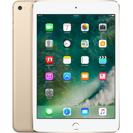 Apple iPad Mini 4 7.9 &quot;, Gold, LCD IPS, 2048 x 1536 pixels, M8 motion, 4 GB, 128 GB, Wi-Fi, 4G,