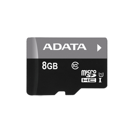 ADATA Premier UHS-I 8 GB, MicroSDHC, Flash memory class 10, SD adapter