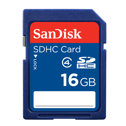 Sandisk SDHC card 16 GB, Flash memory class 4