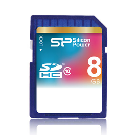 Silicon Power 8 GB, SDHC, Flash memory class 10, No