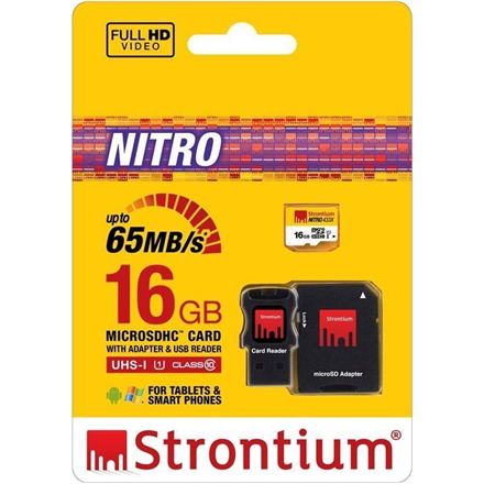 Strontium Micro SD with 3 in 1 Mobility Kit 16 GB SD, USB 3.0 male (type A)