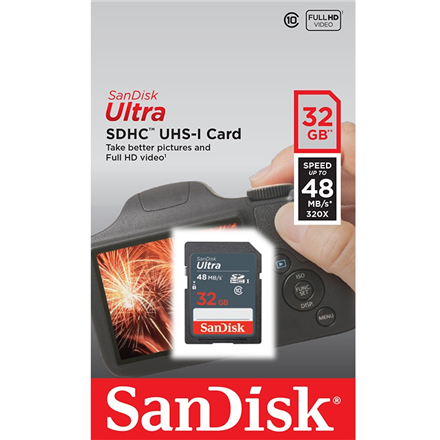                                                                      Sandisk Ultra SDHC card 32 GB,