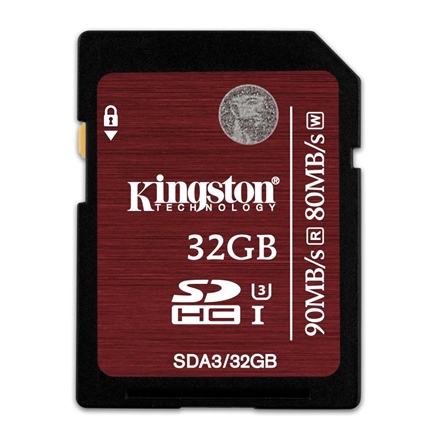 Kingston UHS-I U3 32 GB, SDHC, Flash memory class 10