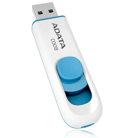 ADATA C008 8 GB, USB 2.0, White/Blue