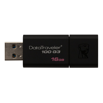 Kingston DataTraveler 100 Generation 3 16 GB, USB 3.0, Black