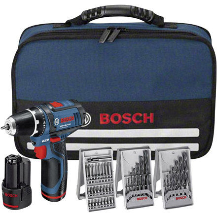 Bosch Cordless Drill GSR 12V-15 12 V, 1.5 Ah, Li-Ion, Batteries included 2 pc(s), + 39 accessories t