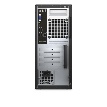 Dell Inspiron 3668 Desktop, Tower, Intel Core i7, i7-7700, Internal memory 8 GB, DDR4, SSD 128 GB, H
